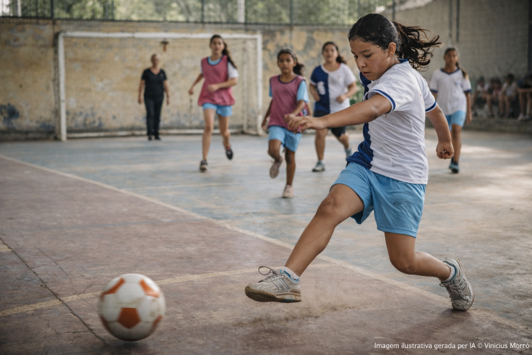 Projeto “Futebol Delas” leva futsal a meninas e amplia acesso ao esporte em Taboão da Serra